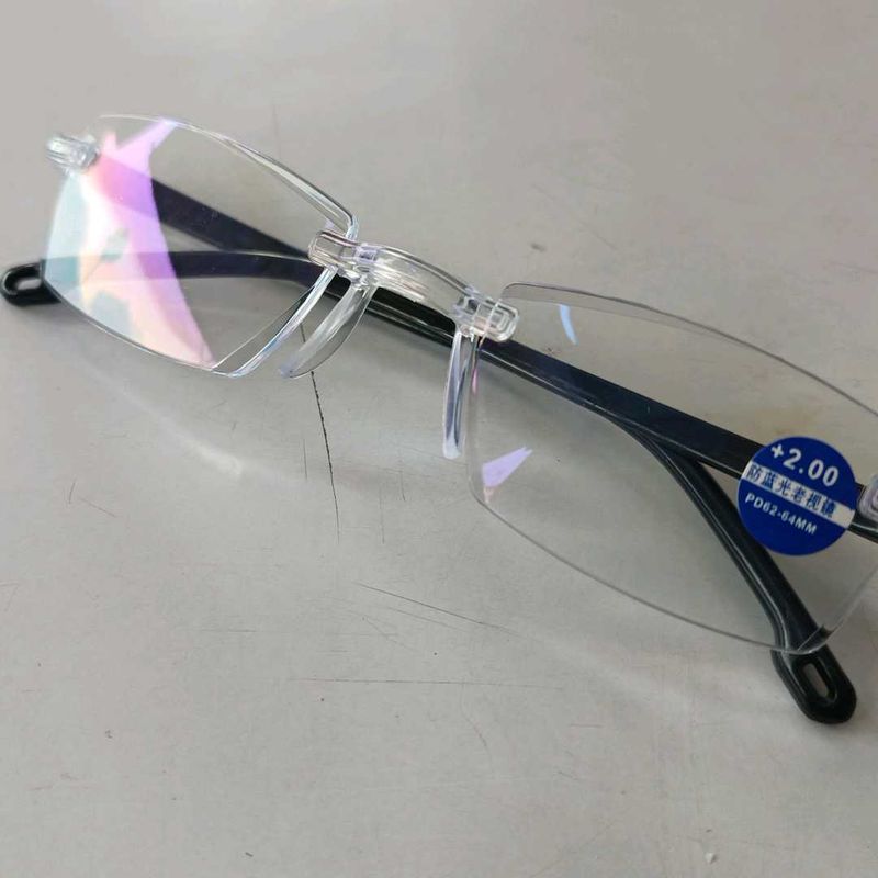 Blue Cut Rimless Reading Glasses For Men And Women