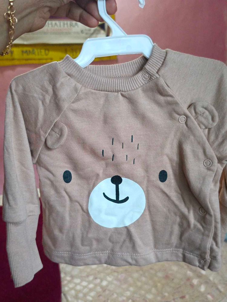 Cute Bear Graphic Baby Sweatshirt