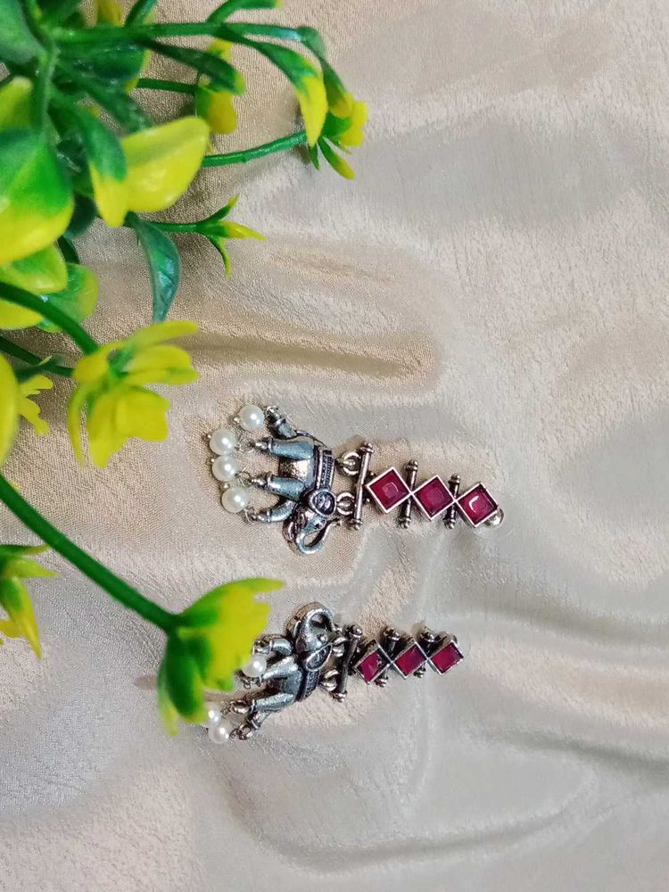 Excellent👌 Elephant ♥️pearls Earring