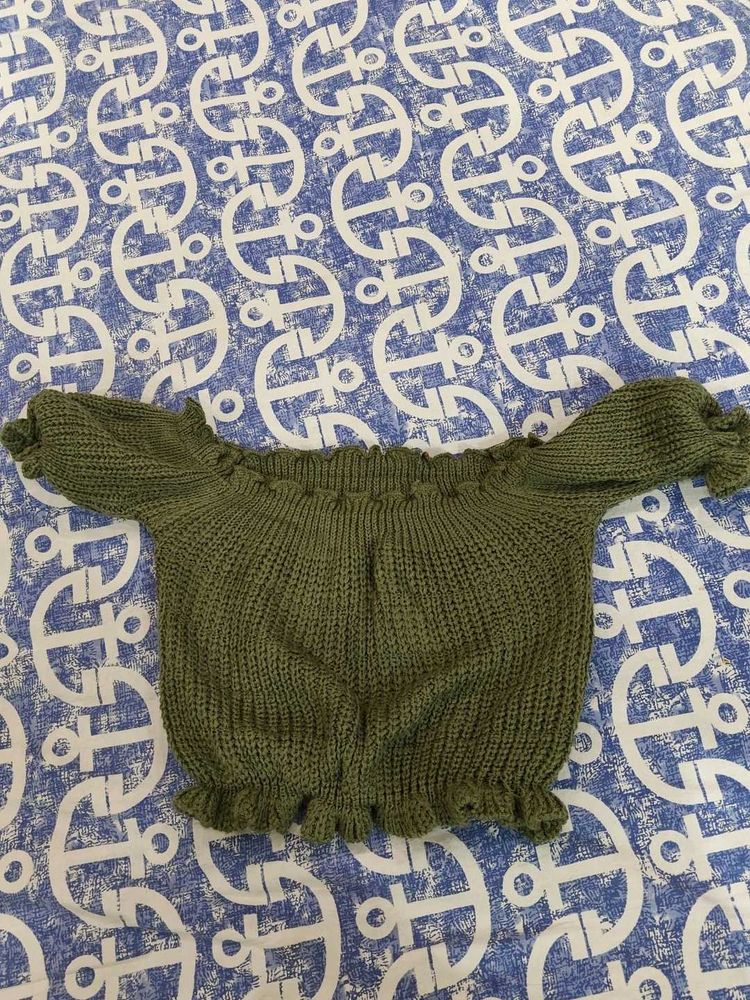 Olive Green Knit Top