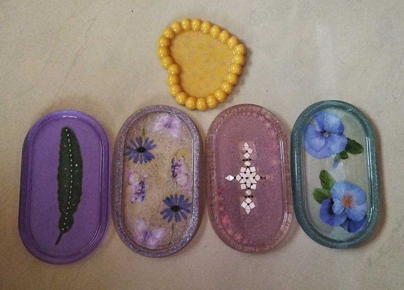 Resin Decorative Trays (Set of 5)