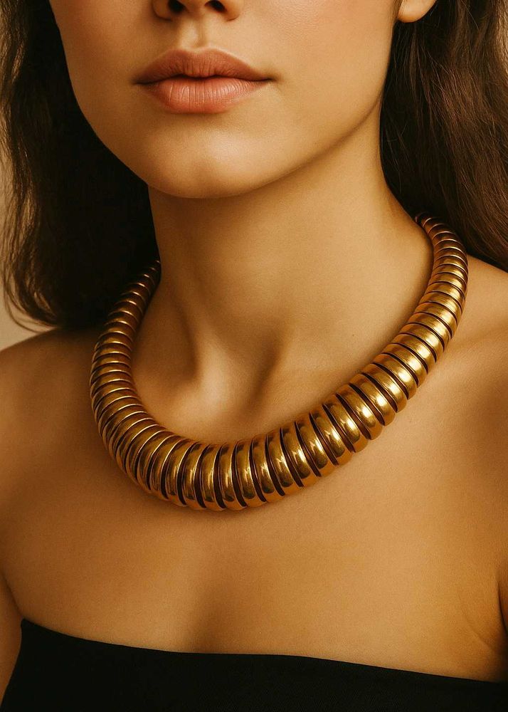 Gold Tone Statement Necklace