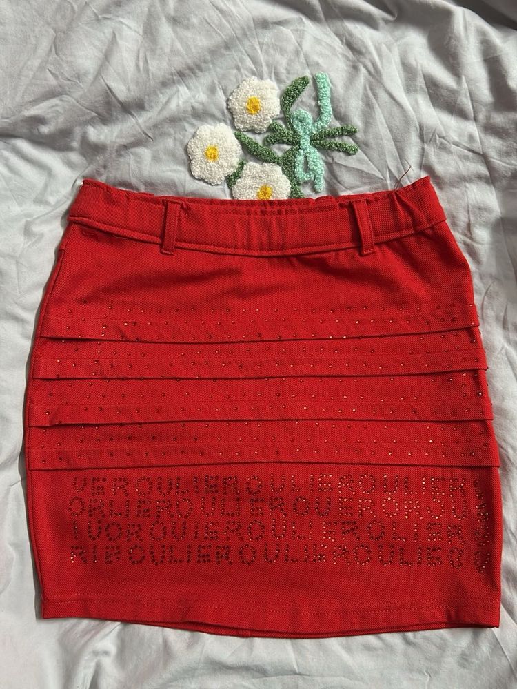 Red Mini Skirt
