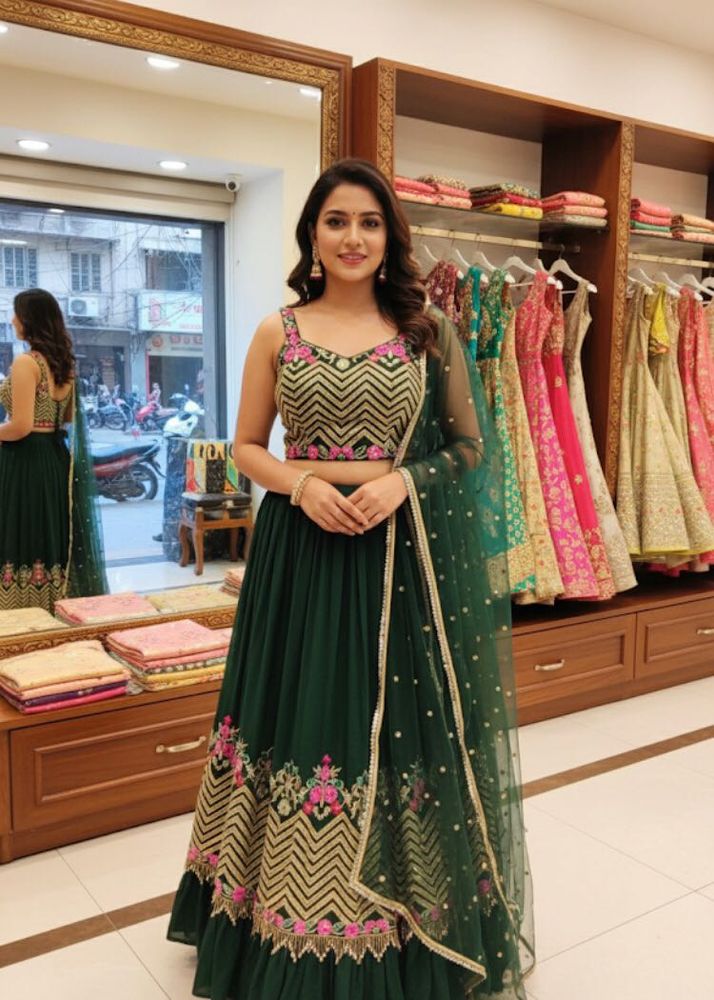 Mehndi Functions Lehenga Choli with Dupatta