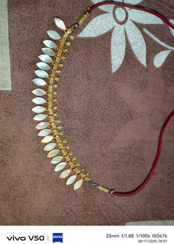 Mother of Pearl &amp; Gold Necklace