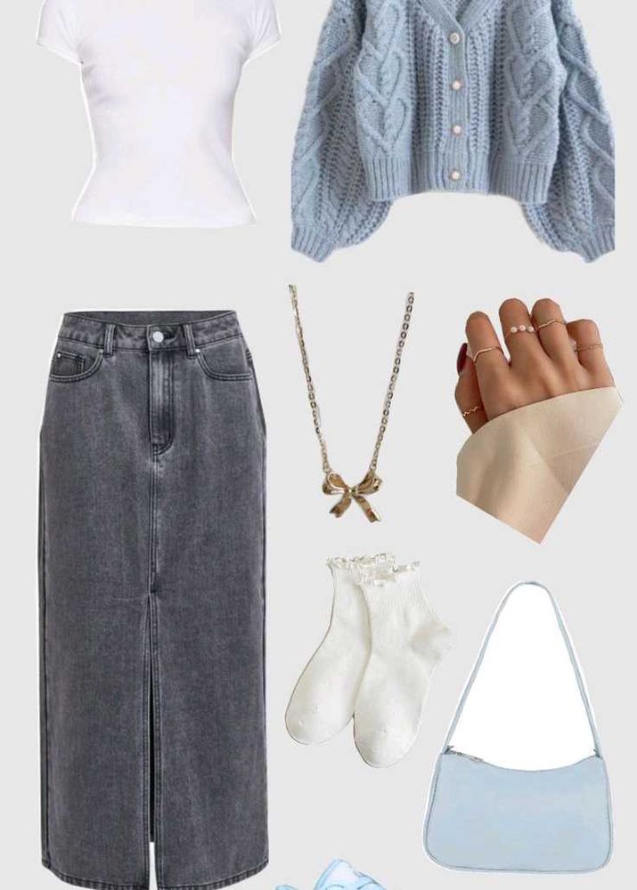 Trendy Denim skirt for women