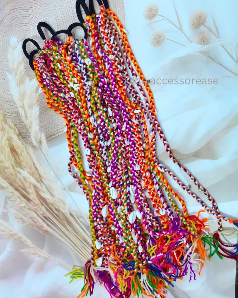 Navratri Braided Hair Ties
