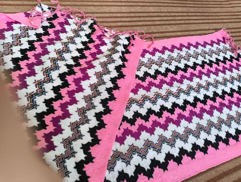 Pink Patterned Stole