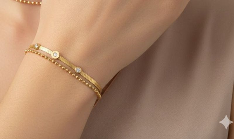Elegant Gold-Tone Bracelet | Waterproof