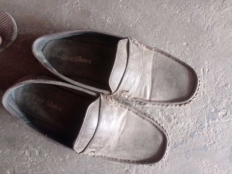 Stone Shoes Grey Loafers