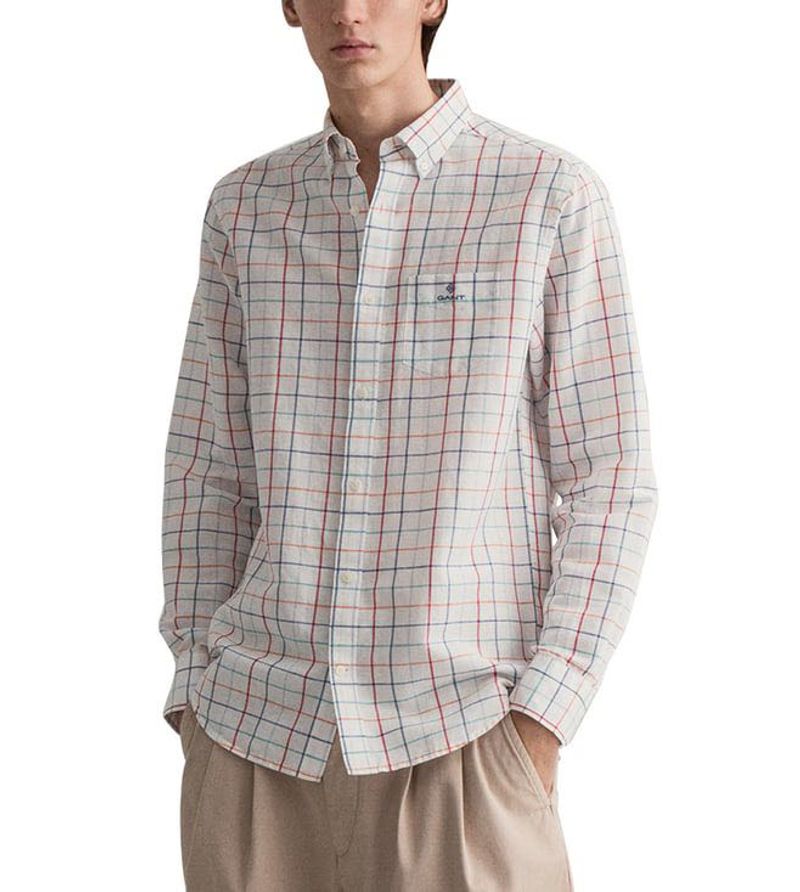 special price Intergriti white Checkered Shirt