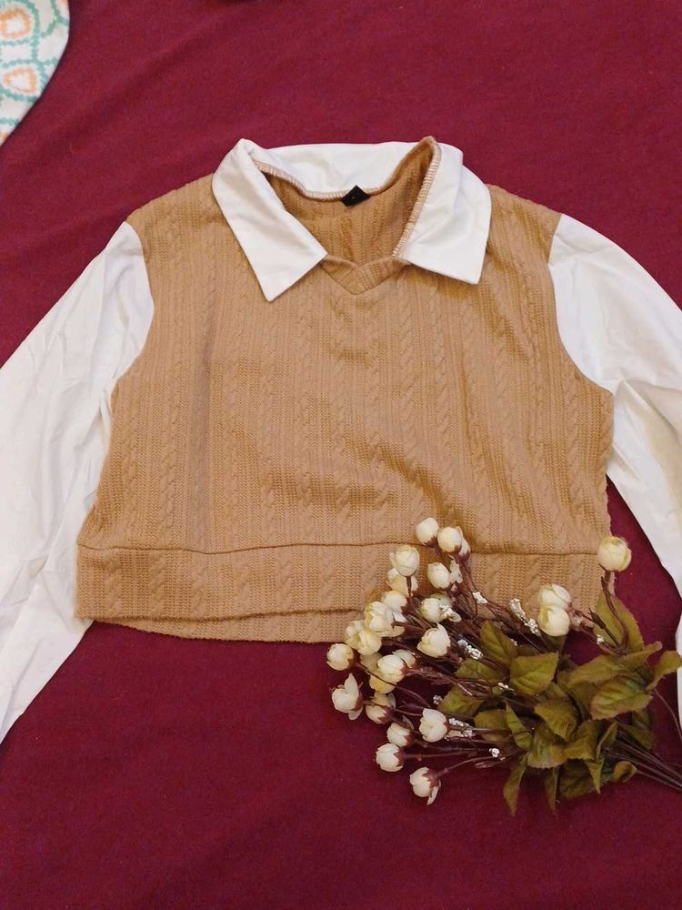 Cute Tan Crop Top