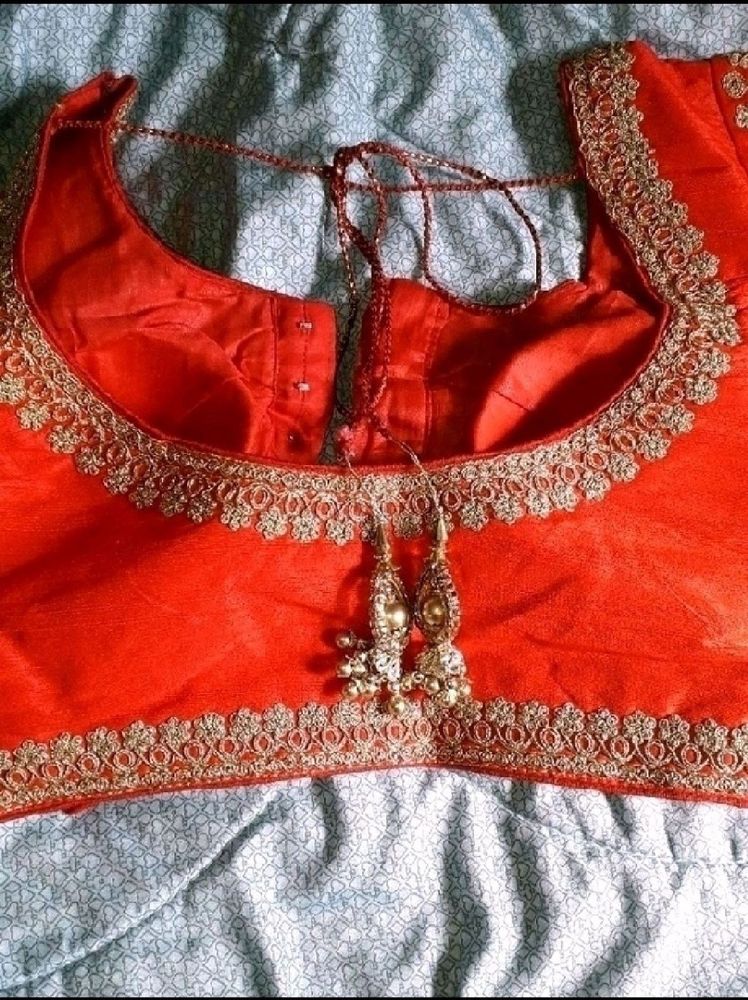 Red Padded Blouse