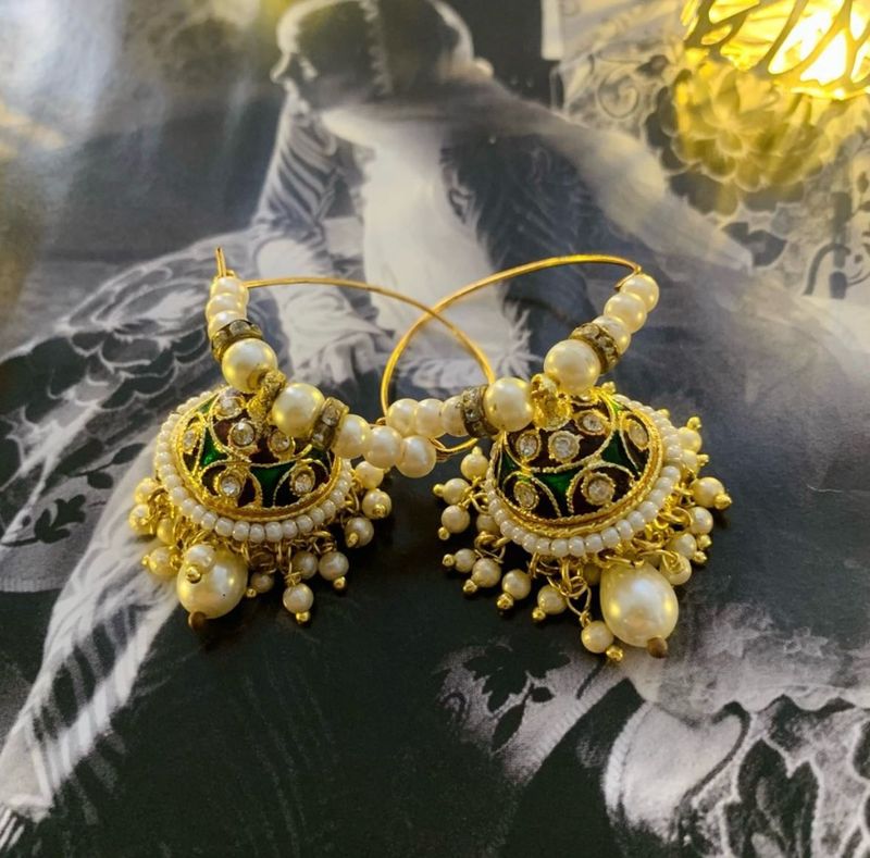 Pearl Chandbali Earrings
