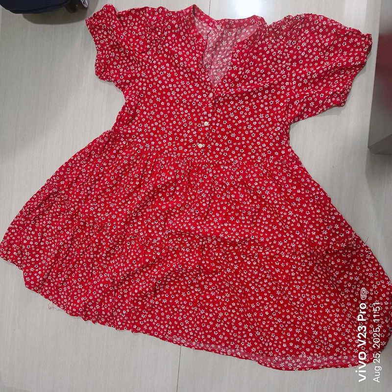 Red Floral Dress