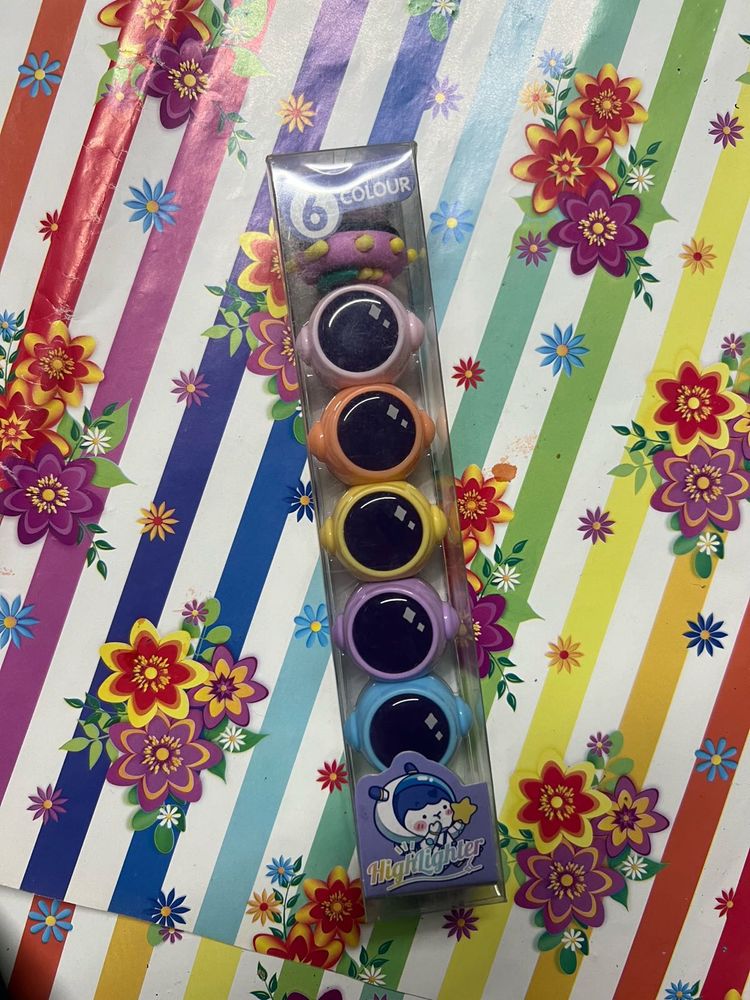 Cute 6-Color Highlighter Set