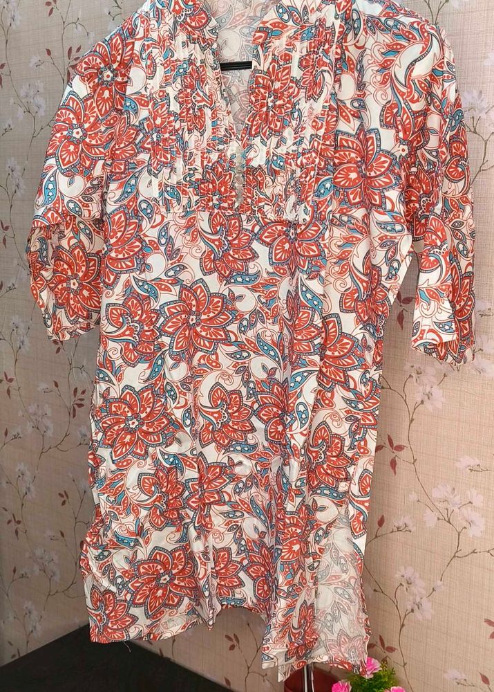 Floral Print Tunic Top