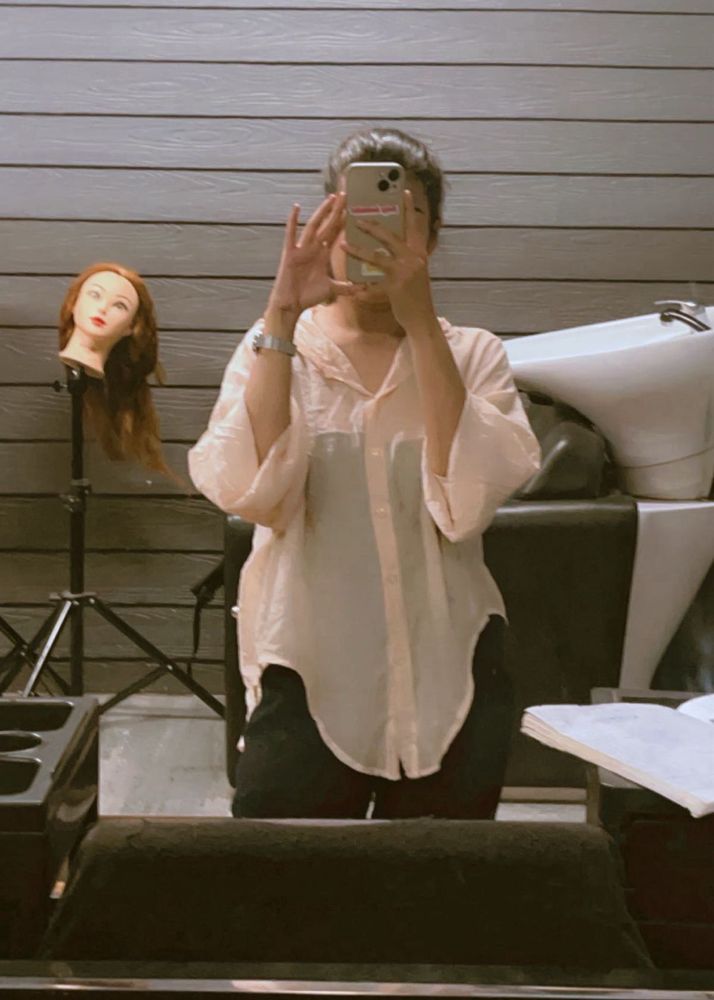 Peach Oversized Shirt