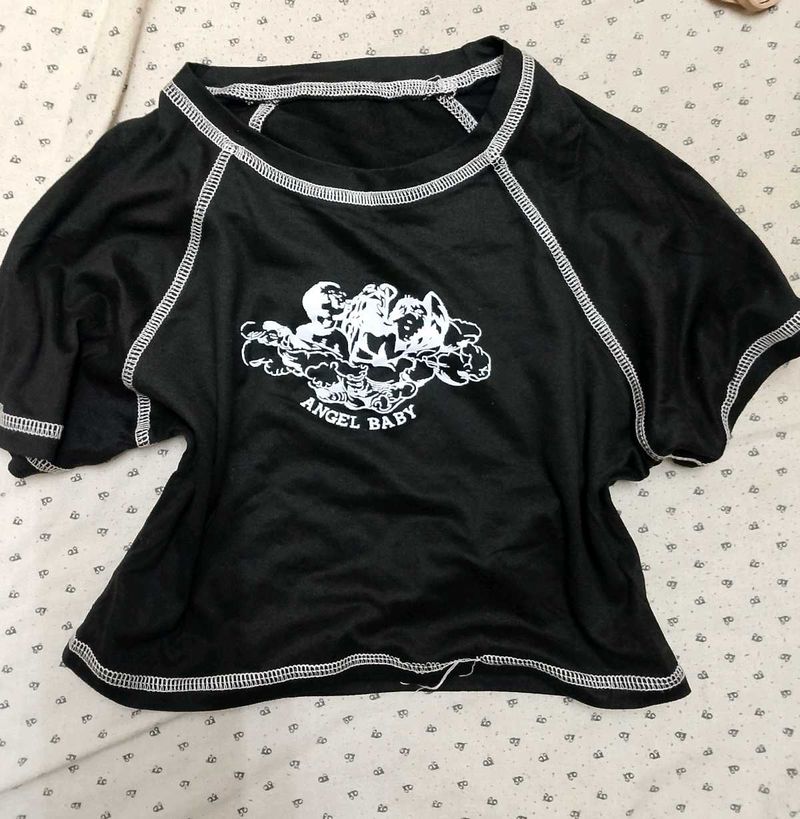 Black Angel Baby Graphic Tee