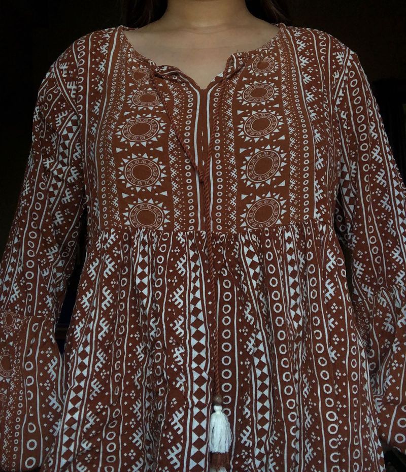 Boho Print Tunic Dress