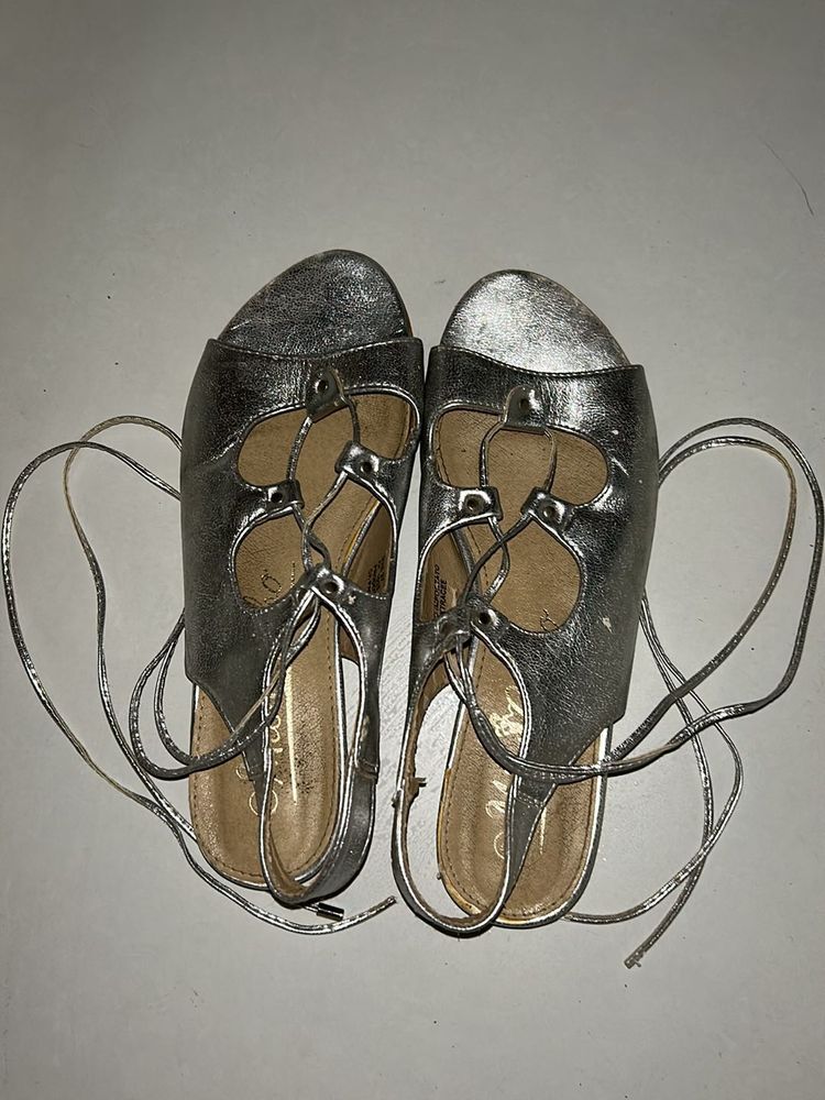 Stylish Ankle Wrap Flat Sandals For Women &amp; Girls