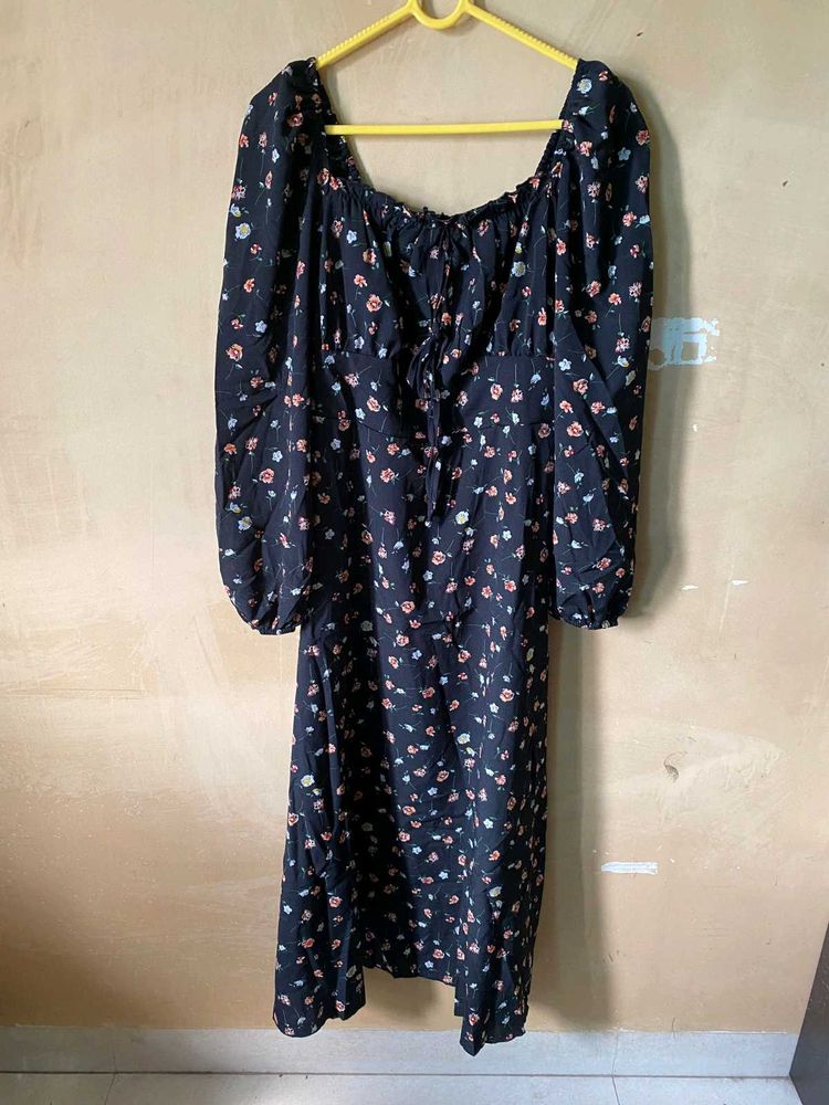 Floral Smocked Midi Dress