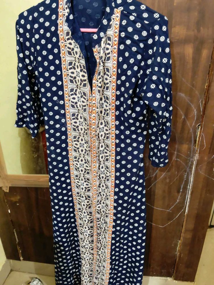 Blue Printed Kurta