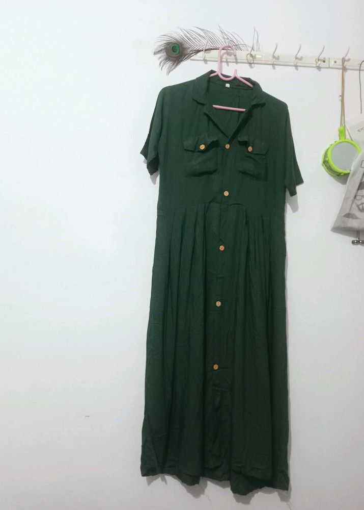 New Bottole Green One Piece - Kurti