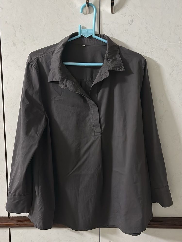 Gray Long Sleeve Shirt