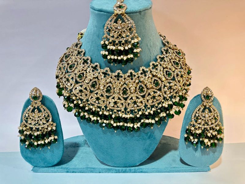 Bridal Jewelry Set - Emerald Green