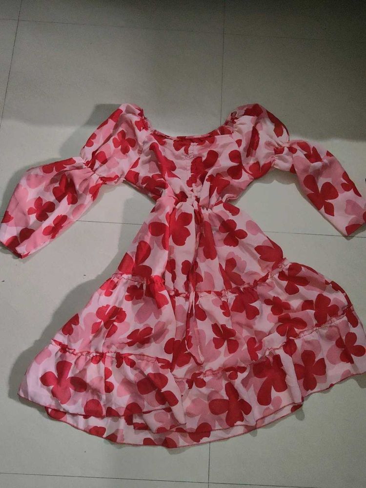 Floral Print Tiered Dress