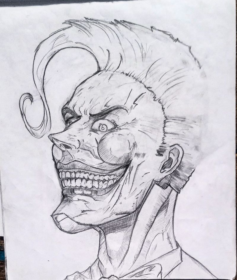 Pencil Sketch Art Of Joker 100% Hand Made