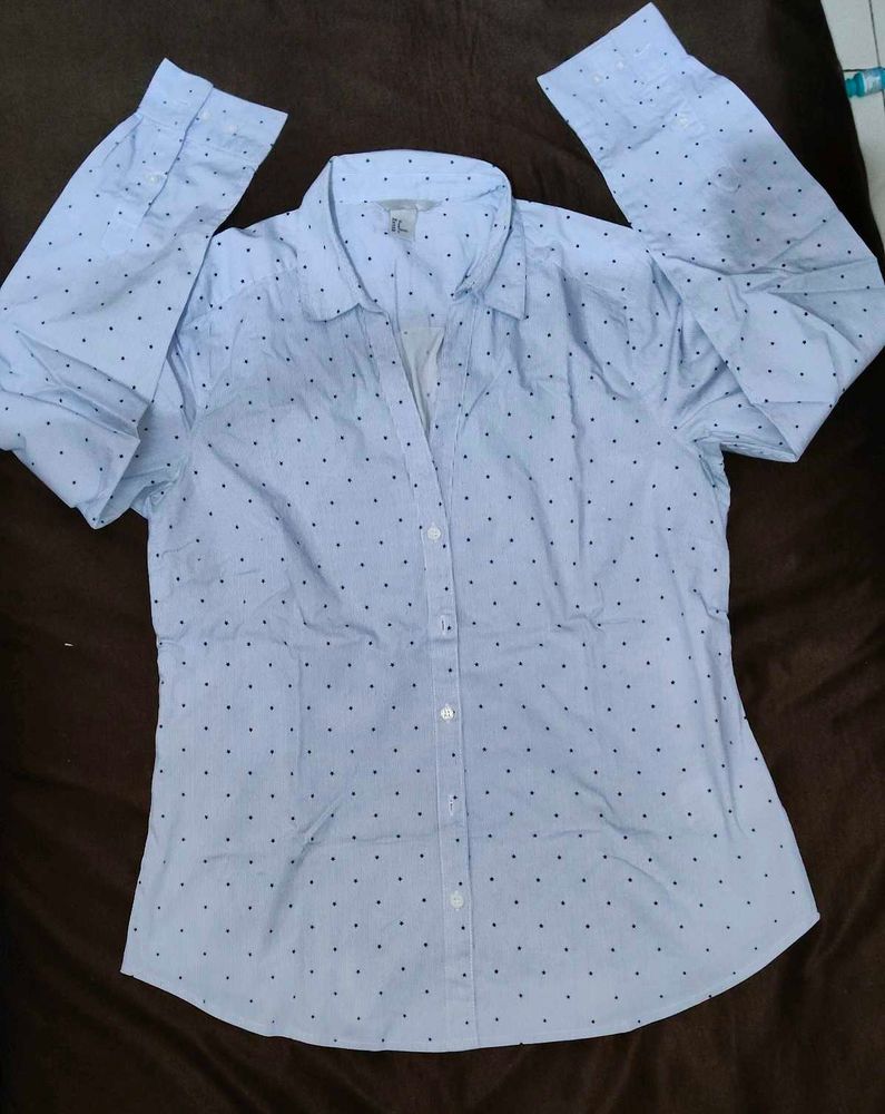 H&amp;M Polka Dot Button Down
