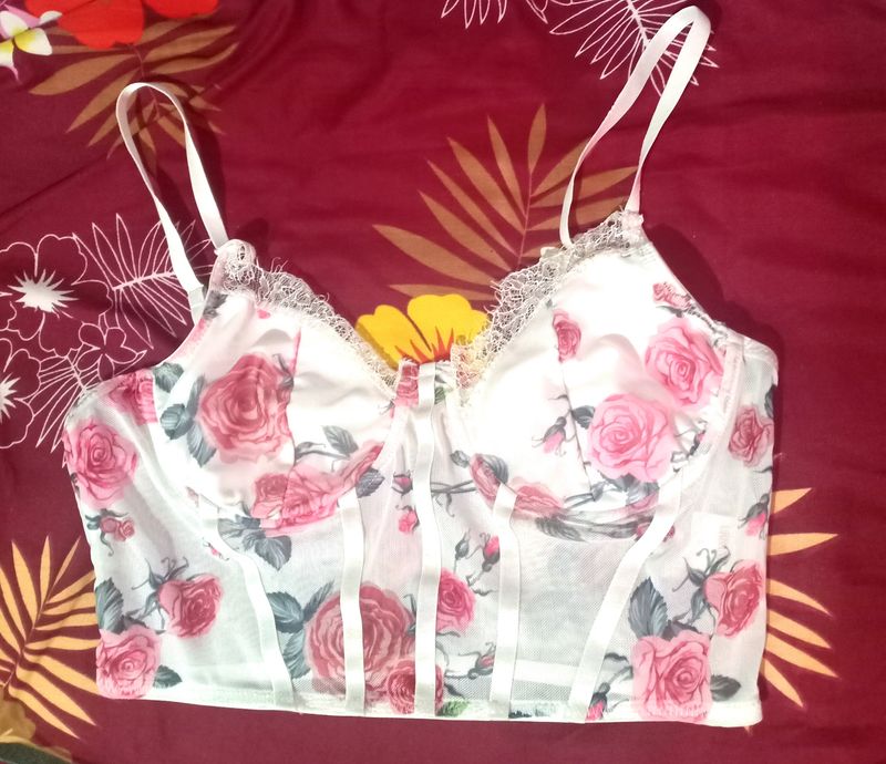 Cute Roses Lace Cami Top - New