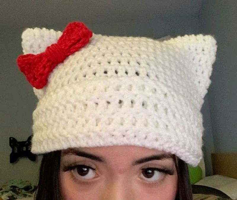 Crochet Kitty Cat Beanie