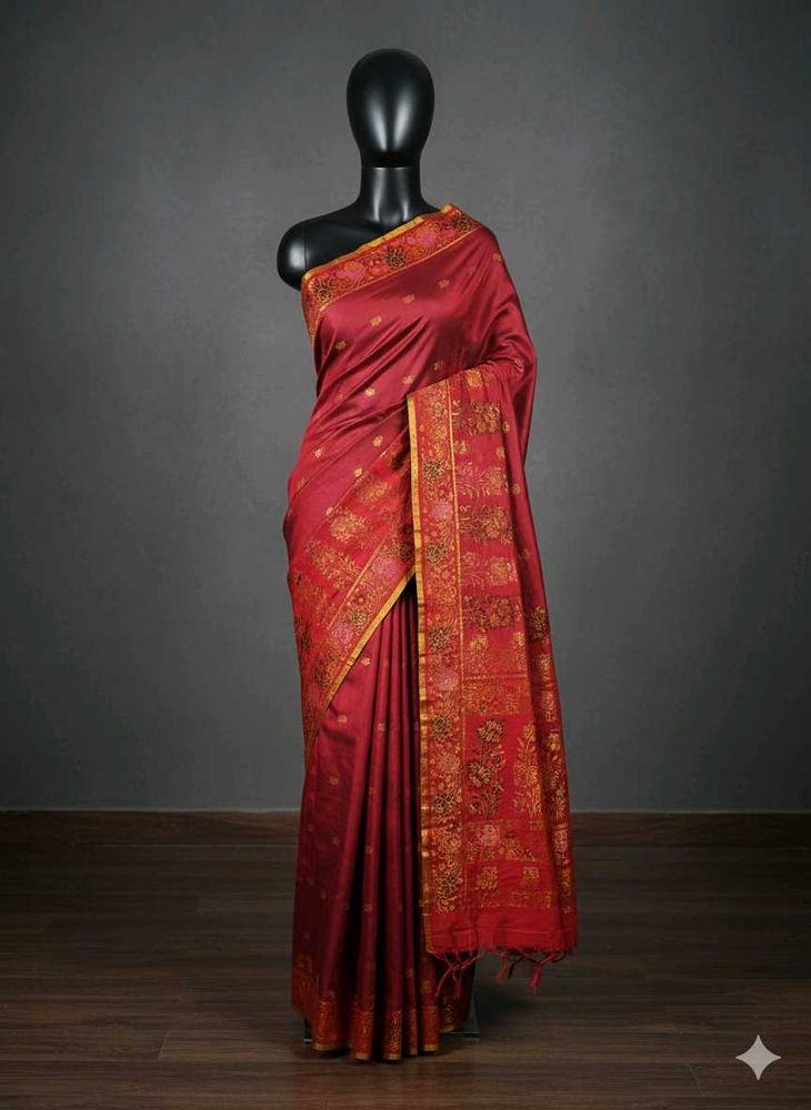 Pure Silk Saree with ashavali border