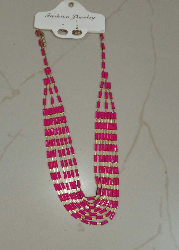 Pink Layered Necklace