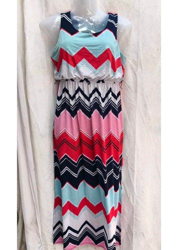 Colorful Chevron Maxi Dress
