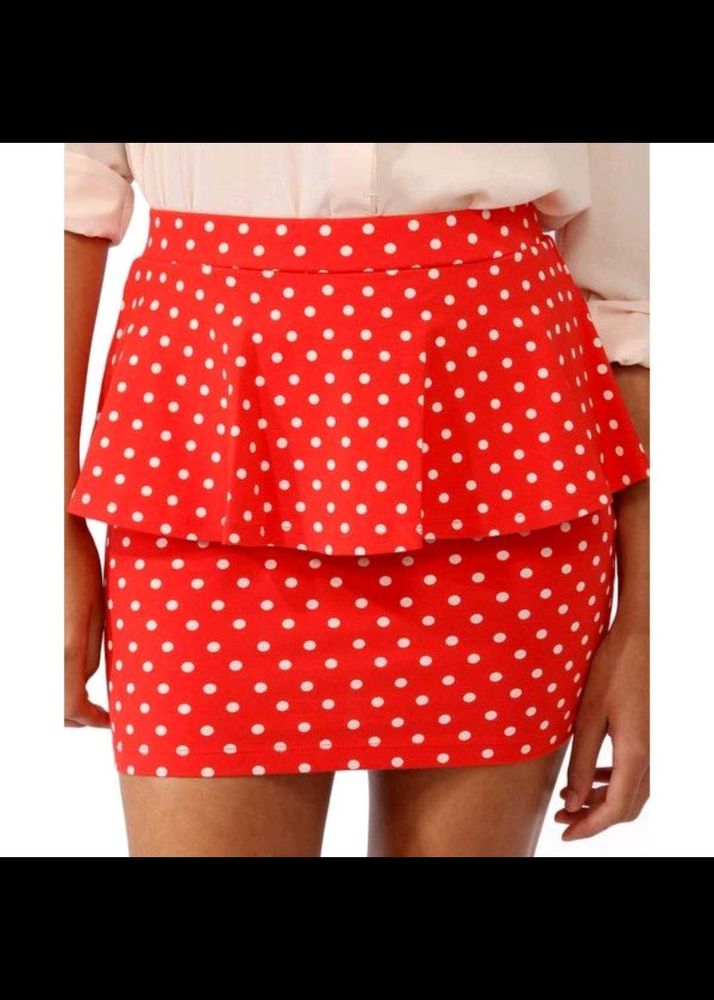 Forever 21 Red Polka Dot Mini Skirt