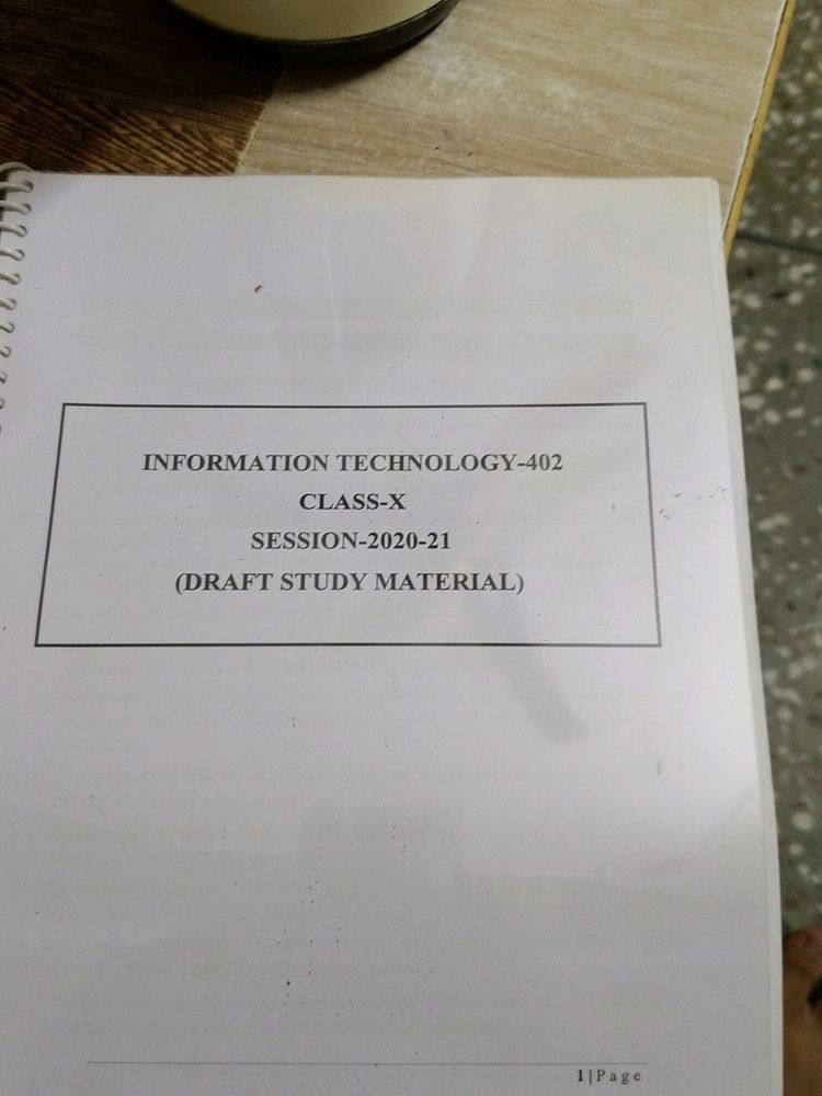 Class 10 It Book Information Technology Boo