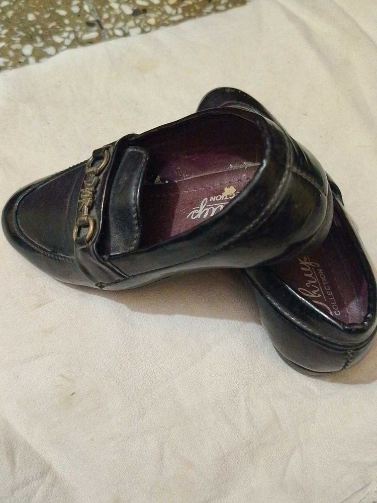 Black Leather Loafers