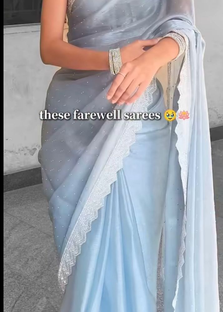 Light Blue Farewell Saree