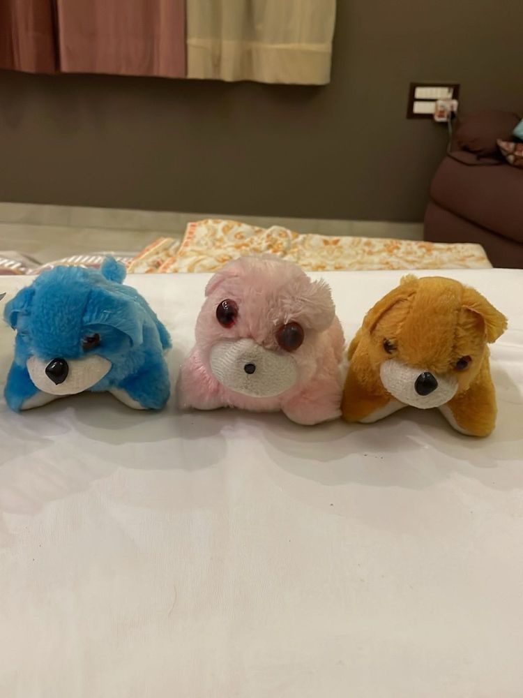 Cute Plush Puppy Trio