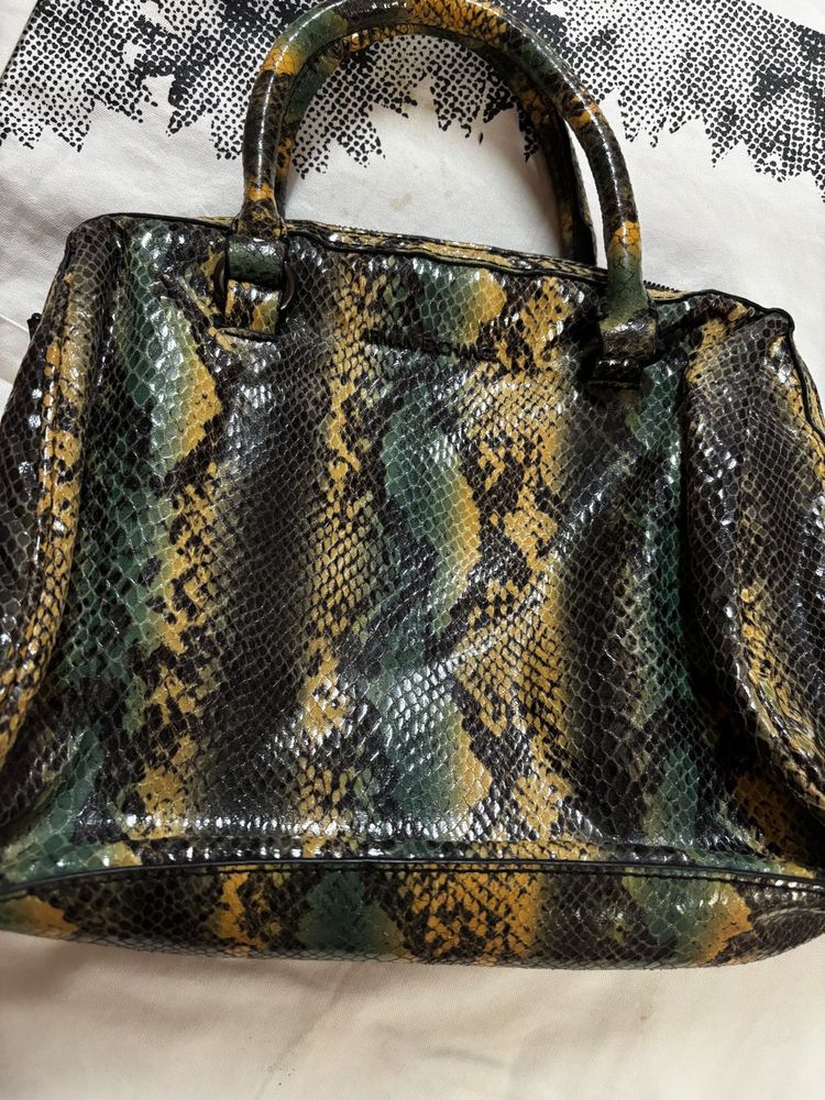 Armani Exchange snake-print tote from Fall2014