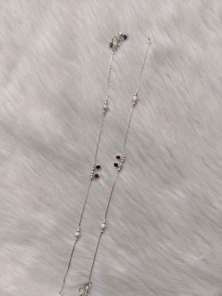 Pure Silver Anklets For Ladies
