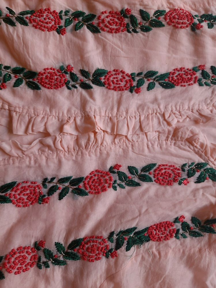 Mulmul Dress 2 Pcs With Embroidered Jacket