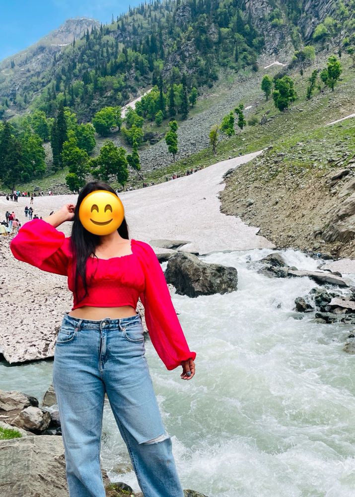 Magenta Pink Crop Top, L Size, berrylush