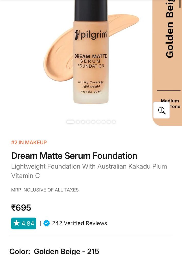 Pilgrim Dream Matte Serum Foundation