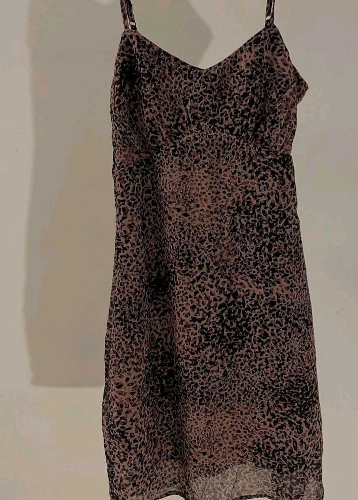 Leopard Print Slip Dress