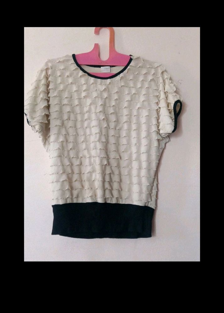 BOGO OFFER Pretty Off White Top Buy 1 Get  Free